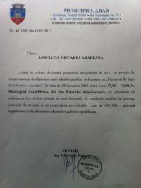 Miting pe platoul din fața Primăriei, miercuri ora 17